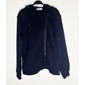 Tom's Ware Men's Casual Cotton Polar Hoodie Jacket Front Zipper Navy XL NWT